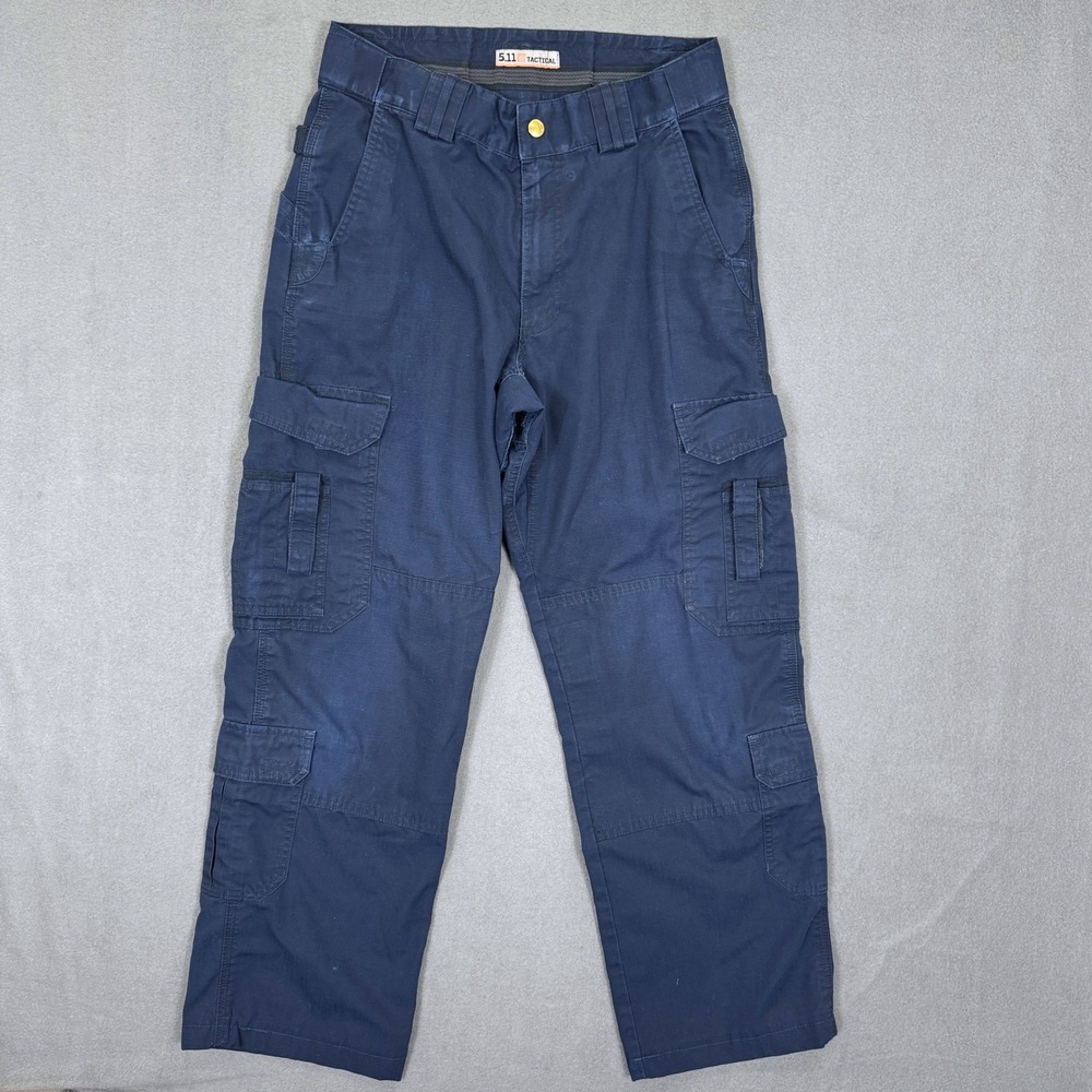 5.11 Tactical Cargo Pants Men 32X34 Navy Blue Ripstop Outdoor Work Utility Gear